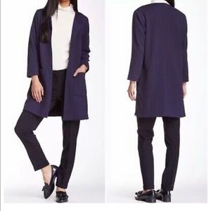 Harlowe & Graham Navy Topper Coat